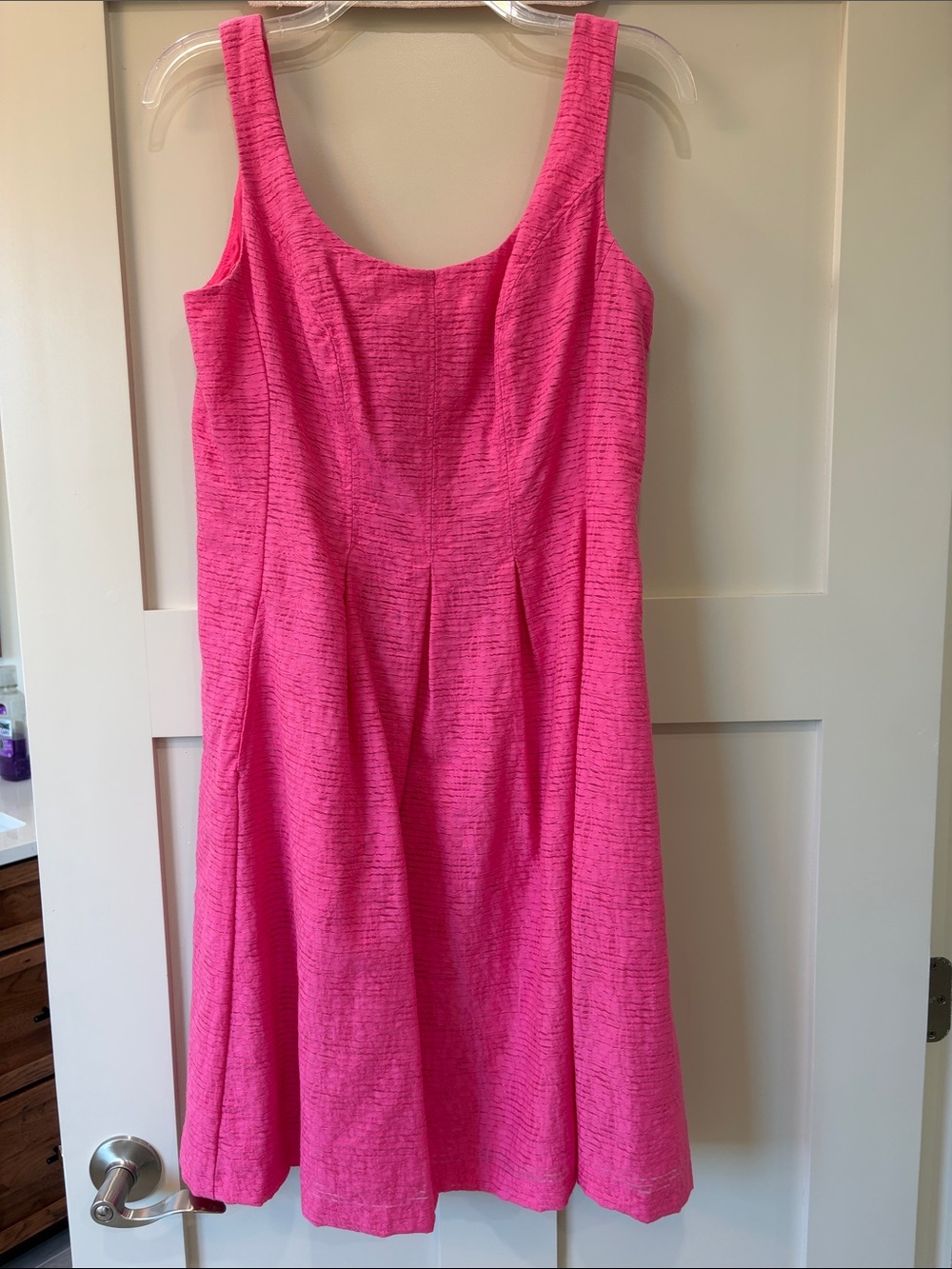 Nine West Women’s Hot Pink Sleeveless Fit & Flare Dress